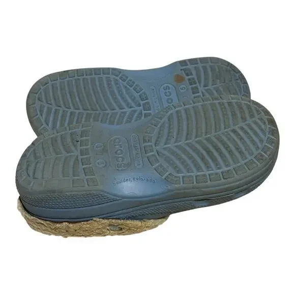 Crocs Classic Lined Clog Pastel Blue Youth Size 5 / Women's 7 Slip On Comfort - Picture 9 of 9